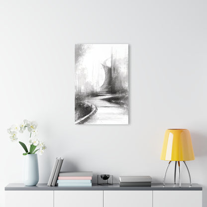 Stilled Passage - Modern Minimalist Acrylic Wall Art - 20 x 30 Inch - Light Mock Up - Dyborn Designs