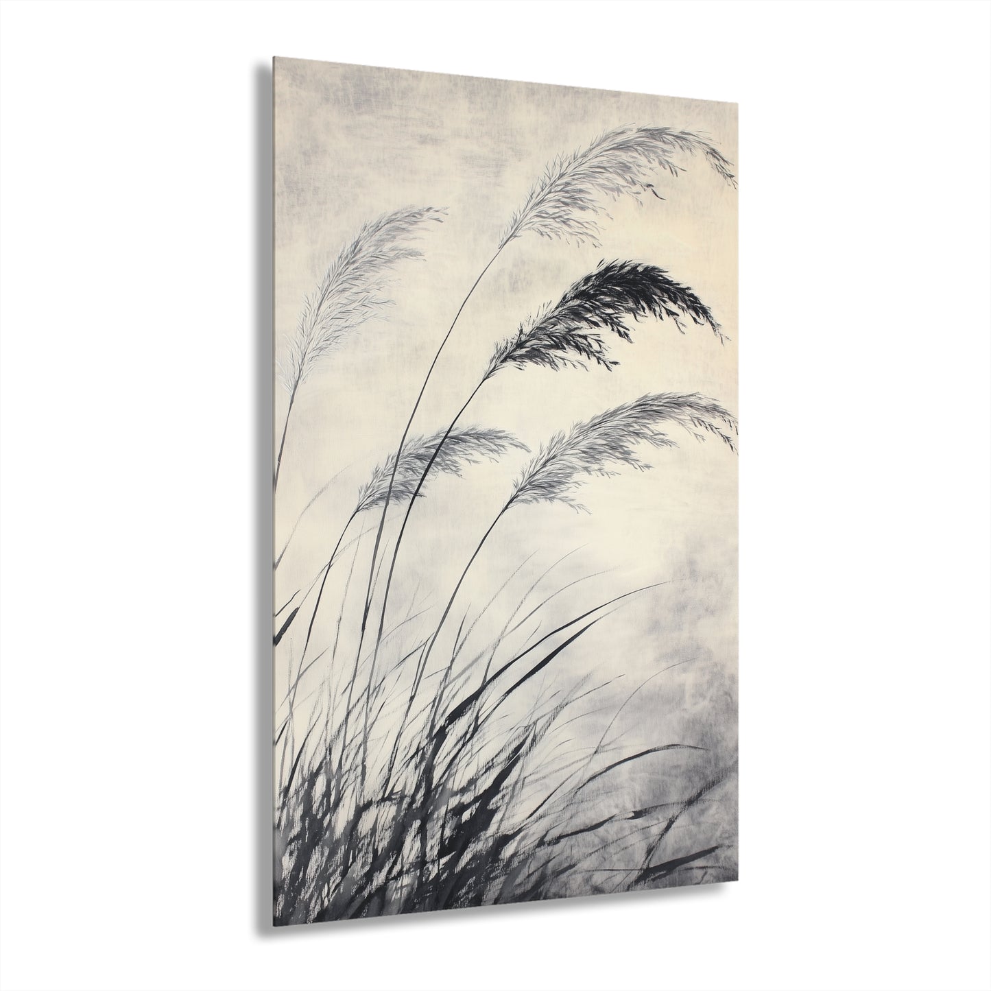 Swaying Grass - Modern Minimalist Acrylic Wall Art - 24 x 36 Inch - Front - Dyborn Designs