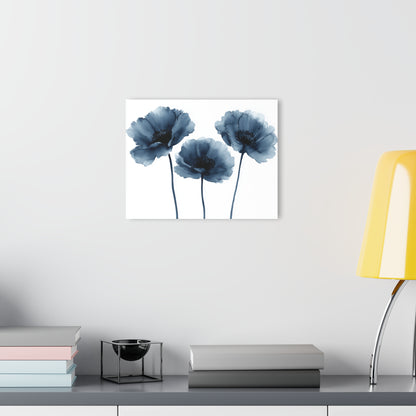 Three Flowers - Modern Minimalist Acrylic Wall Art - 14 x 11 Inch - Light Mock Up - Dyborn Designs