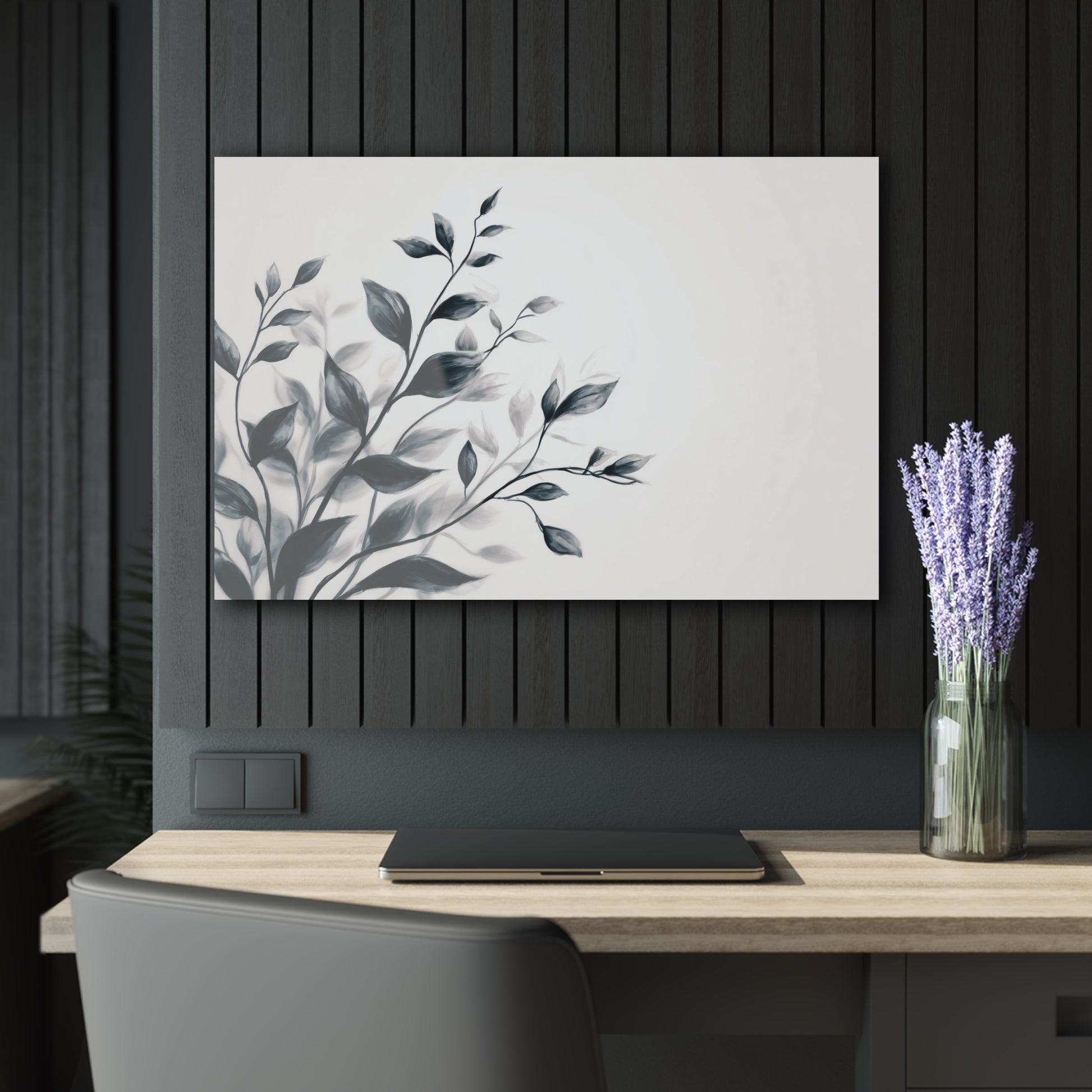 Tranquil Forms - Modern Minimalist Acrylic Wall Art - 36 x 24 Inch - Dark Mock Up - Dyborn Designs