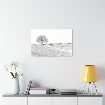 Tree On A Hill - Modern Minimalist Acrylic Wall Art - 30 x 20 Inch - Light Mock Up - Dyborn Designs