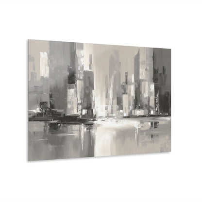 Urban Echoes - Modern Minimalist Acrylic Wall Art - 36 x 24 Inch - Front - Dyborn Designs