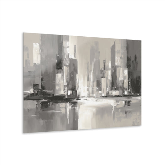 Urban Echoes - Modern Minimalist Acrylic Wall Art - 36 x 24 Inch - Front - Dyborn Designs