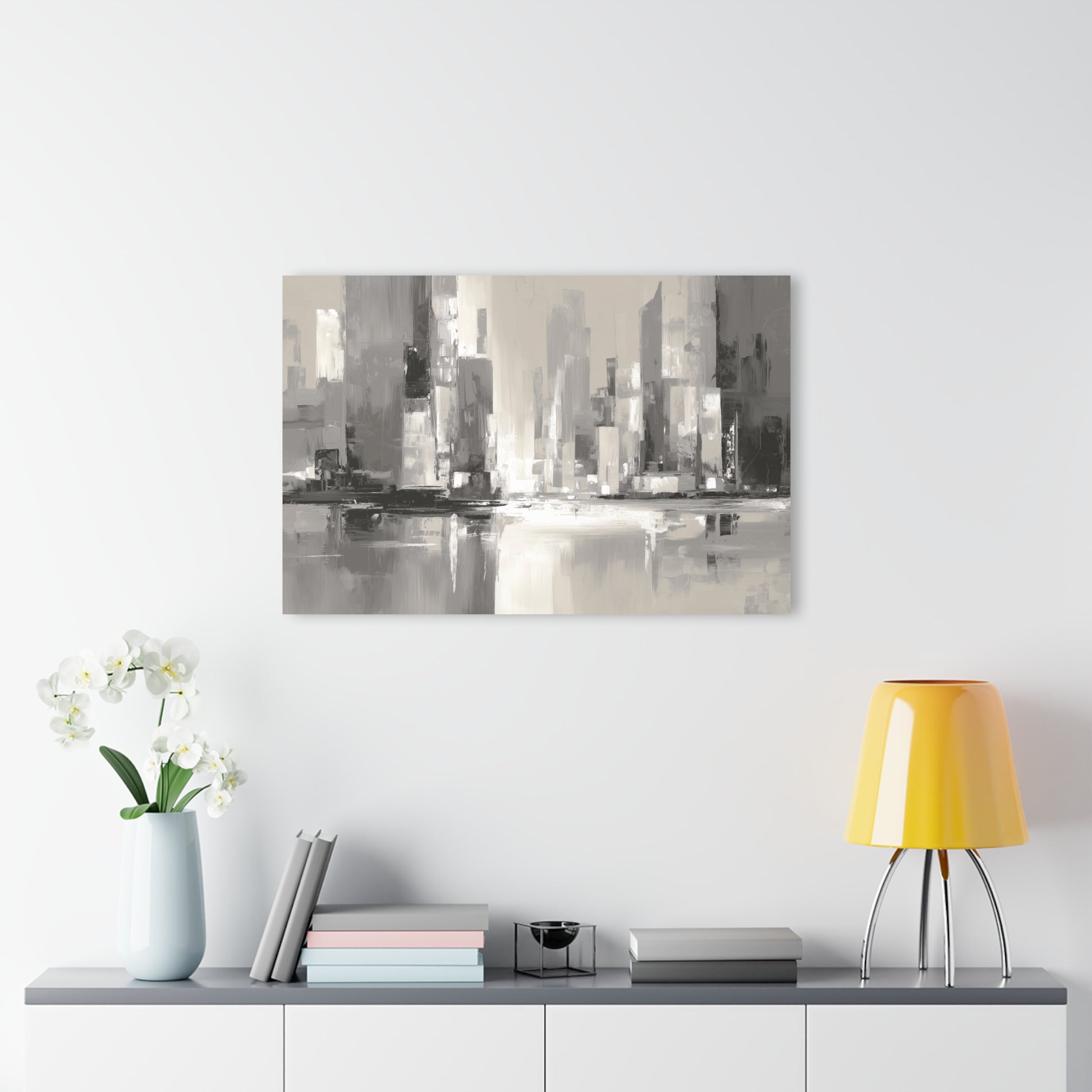 Urban Echoes - Modern Minimalist Acrylic Wall Art - 36 x 24 Inch - Light Mock Up - Dyborn Designs