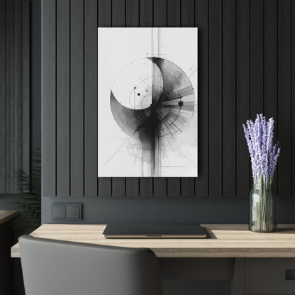 Vector Eclipse - Modern Minimalist Acrylic Wall Art - 20 x 30 Inch - Dark Mock Up - Dyborn Designs
