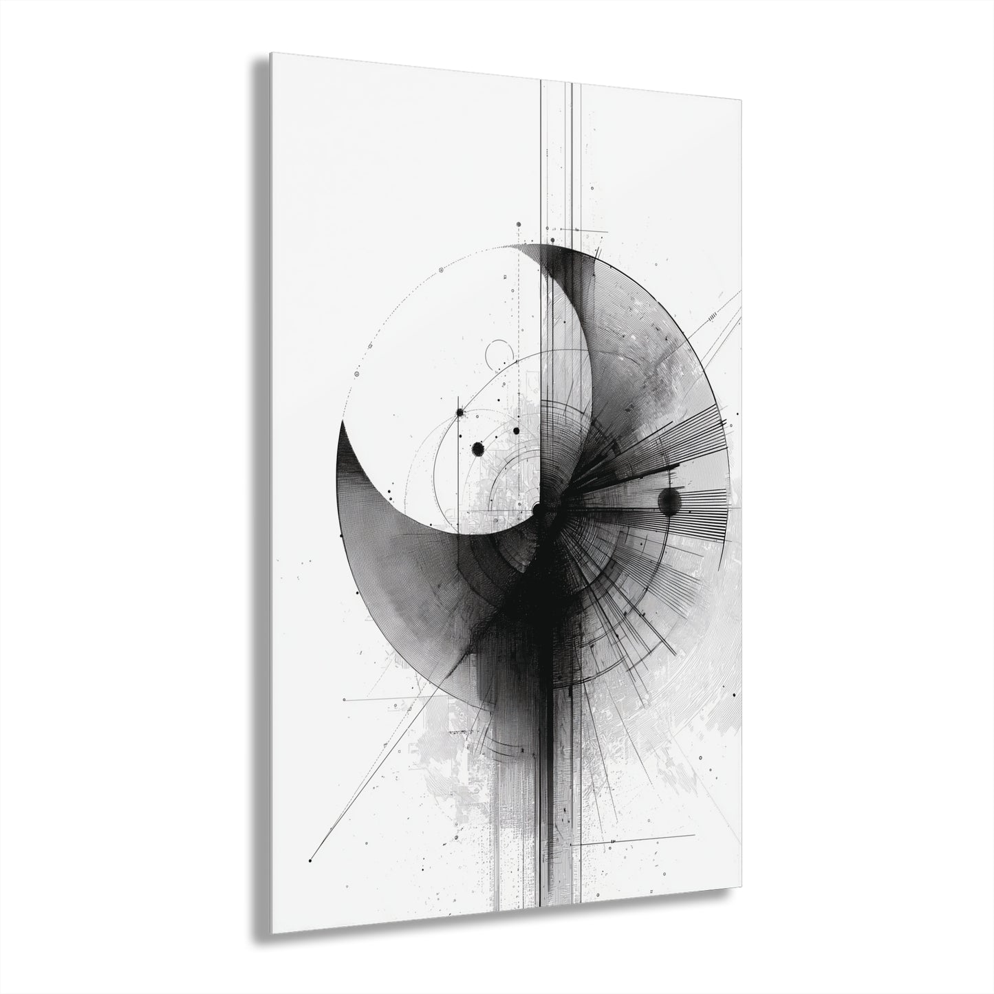 Vector Eclipse - Modern Minimalist Acrylic Wall Art - 20 x 30 Inch - Front - Dyborn Designs