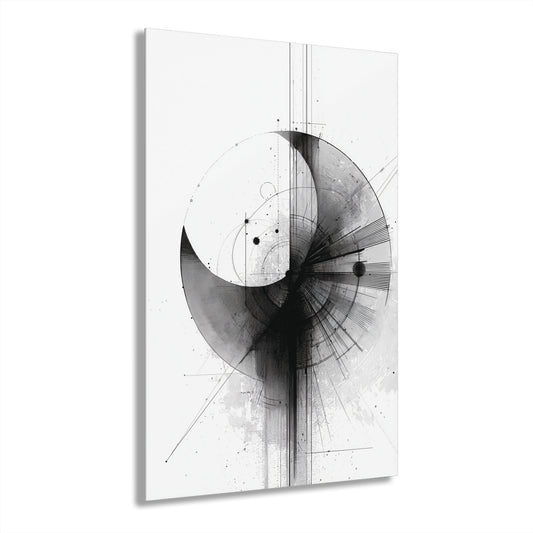Vector Eclipse - Modern Minimalist Acrylic Wall Art - 20 x 30 Inch - Front - Dyborn Designs