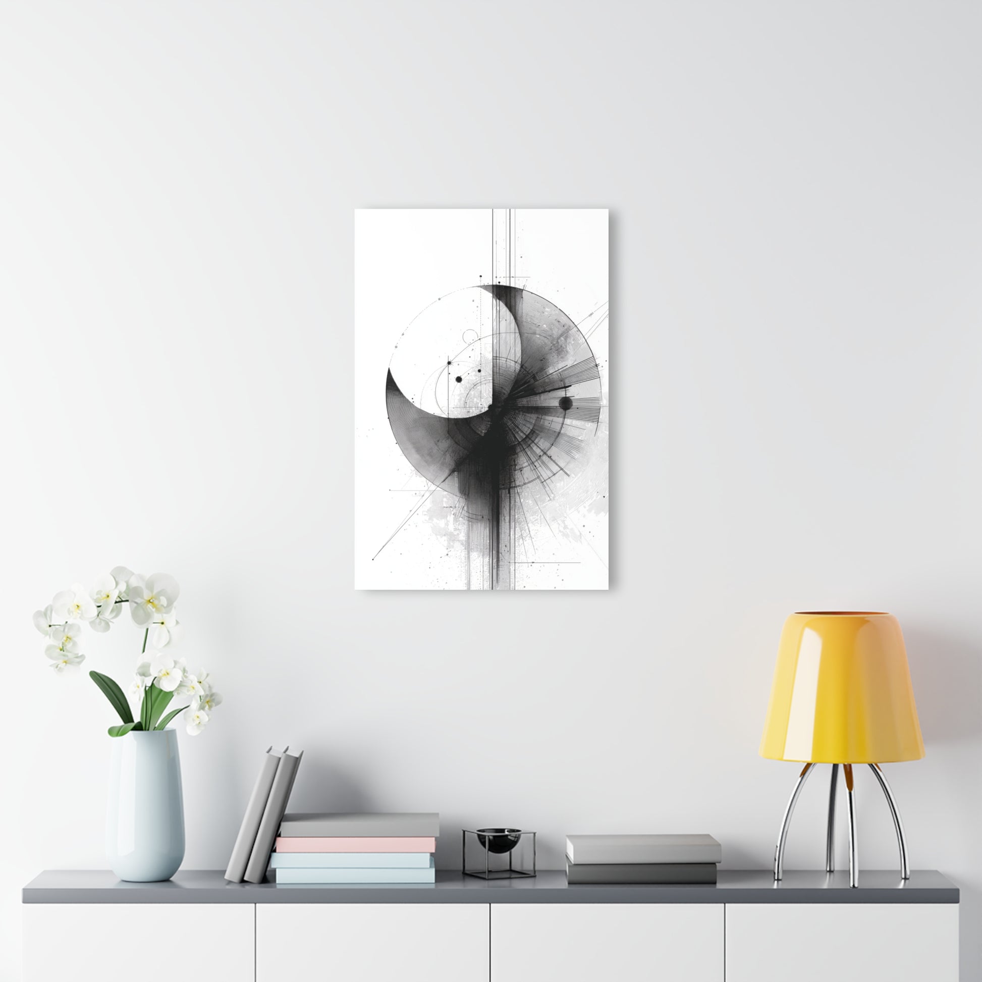 Vector Eclipse - Modern Minimalist Acrylic Wall Art - 20 x 30 Inch - Light Mock Up - Dyborn Designs