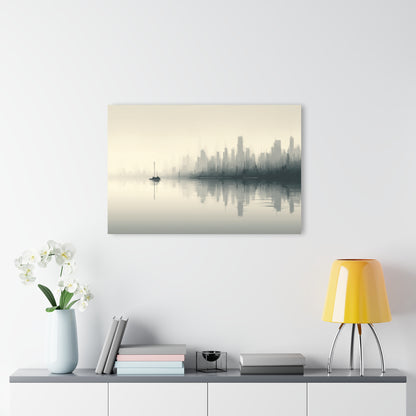Veiled Crossing - Modern Minimalist Acrylic Wall Art - 36 x 24 Inch - Light Mock Up - Dyborn Designs