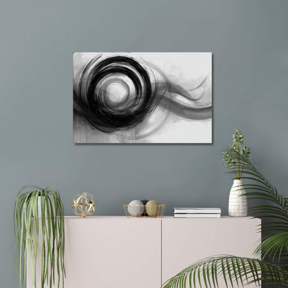 Veiled Motion - Modern Minimalist Acrylic Wall Art  - 30 x 20 Inch - Blue Mock Up - Dyborn Designs