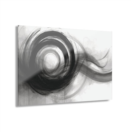 Veiled Motion - Modern Minimalist Acrylic Wall Art  - 30 x 20 Inch - Front - Dyborn Designs
