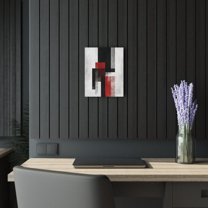 Vermilion Rise - Modern Minimalist Acrylic Wall Art - 11 x 14 Inch - Dark Mock Up - Dyborn Designs