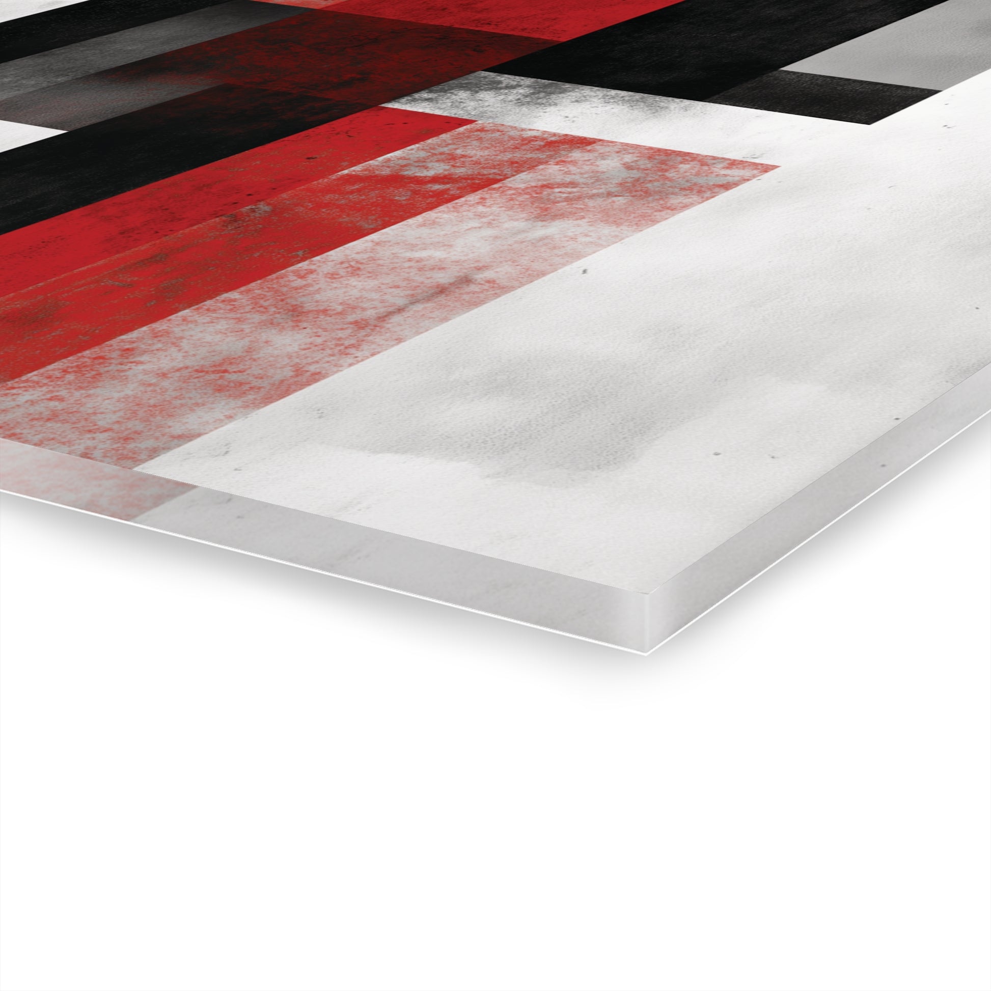 Vermilion Rise - Modern Minimalist Acrylic Wall Art - 11 x 14 Inch - Thickness - Dyborn Designs