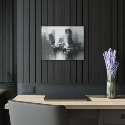 Vertical Haze - Modern Minimalist Acrylic Wall Art - 20 x 16 Inch - Dark Mock Up - Dyborn Designs