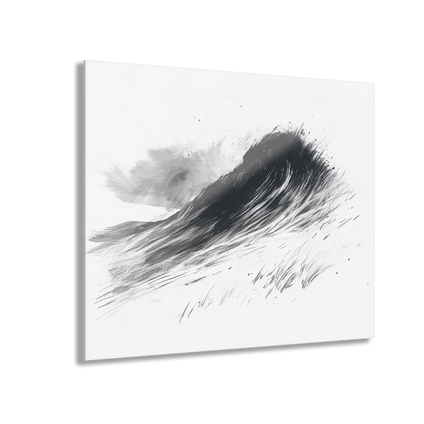 Wind-Swept Dune - Modern Minimalist Acrylic Wall Art - 20 x 16 Inch - Front - Dyborn Designs