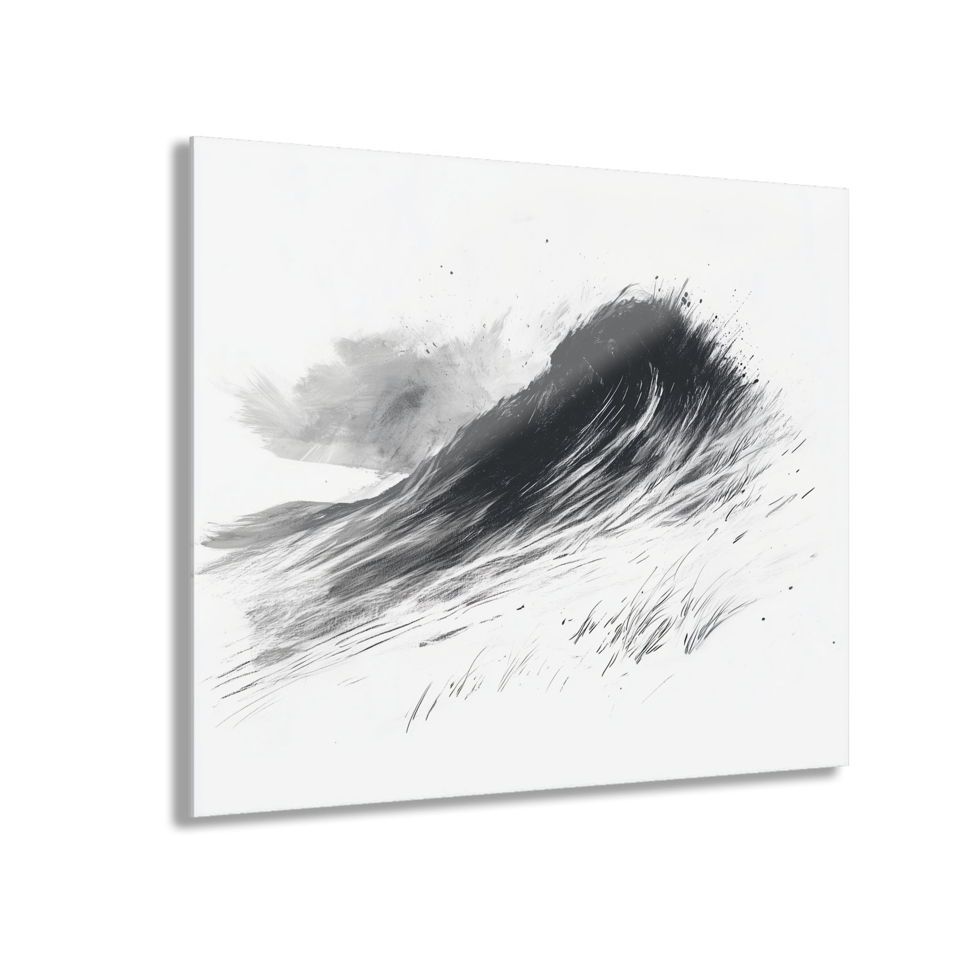 Wind-Swept Dune - Modern Minimalist Acrylic Wall Art - 20 x 16 Inch - Front - Dyborn Designs