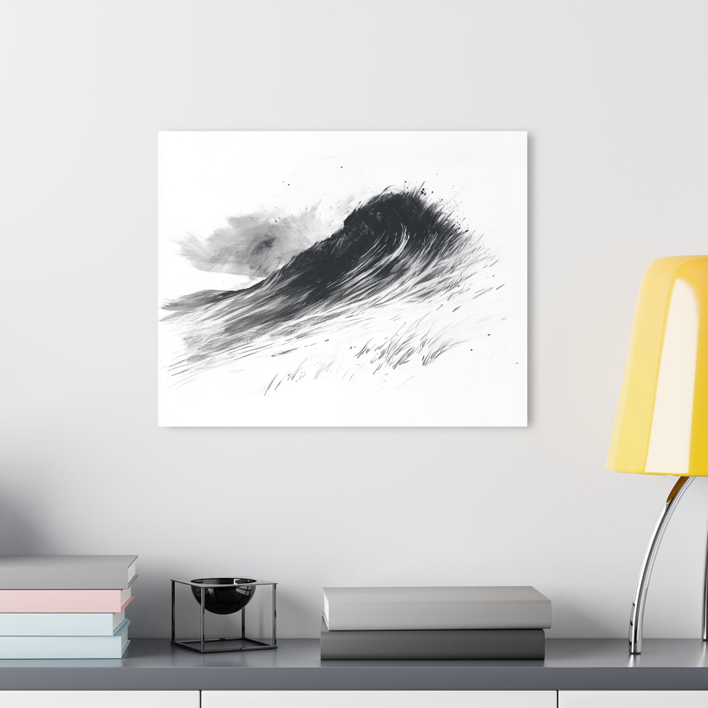 Wind-Swept Dune - Modern Minimalist Acrylic Wall Art - 20 x 16 Inch - Light Mock Up - Dyborn Designs